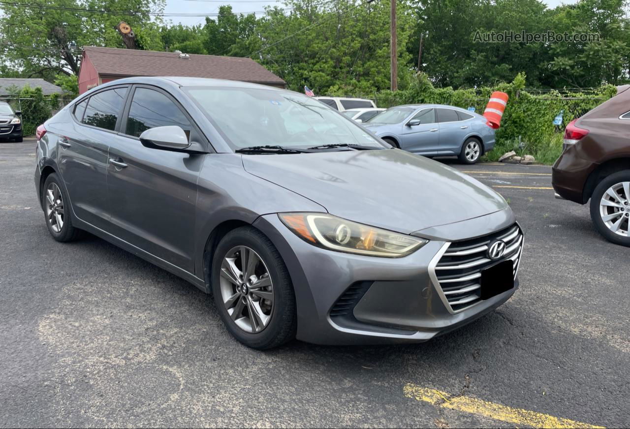 2018 Hyundai Elantra Sel Gray vin: 5NPD84LF8JH307616