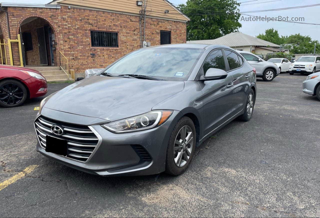 2018 Hyundai Elantra Sel Gray vin: 5NPD84LF8JH307616