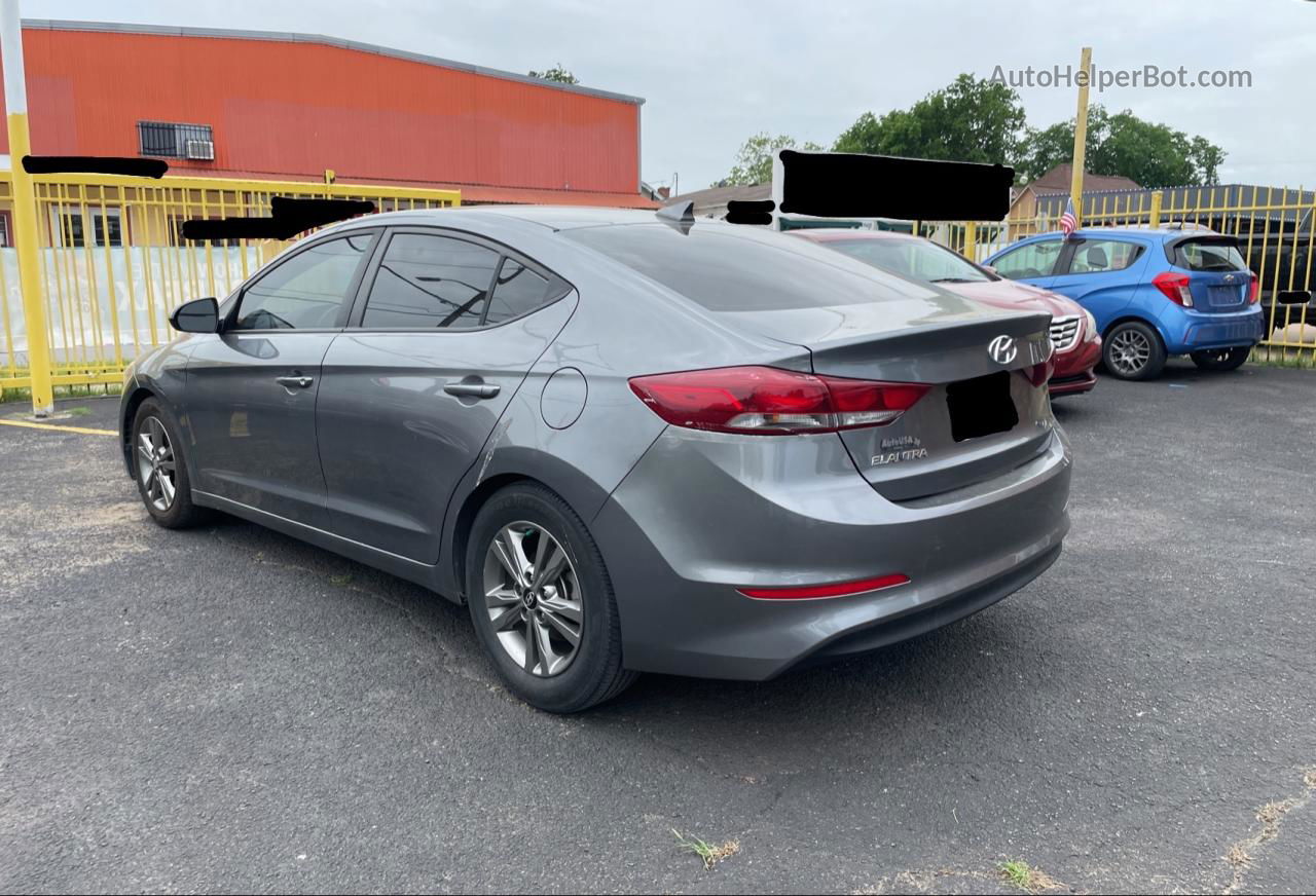 2018 Hyundai Elantra Sel Gray vin: 5NPD84LF8JH307616