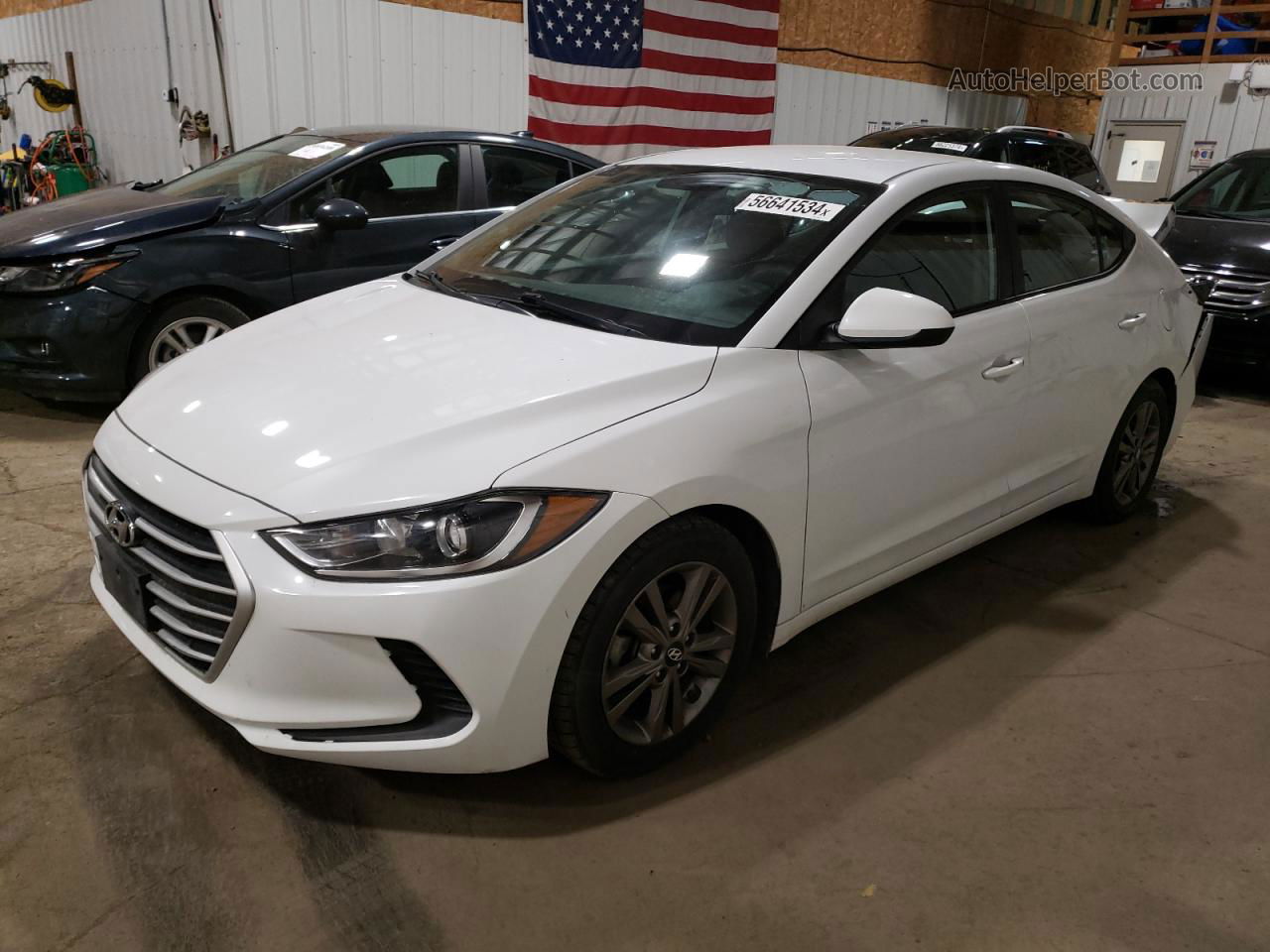 2018 Hyundai Elantra Sel White vin: 5NPD84LF8JH314257