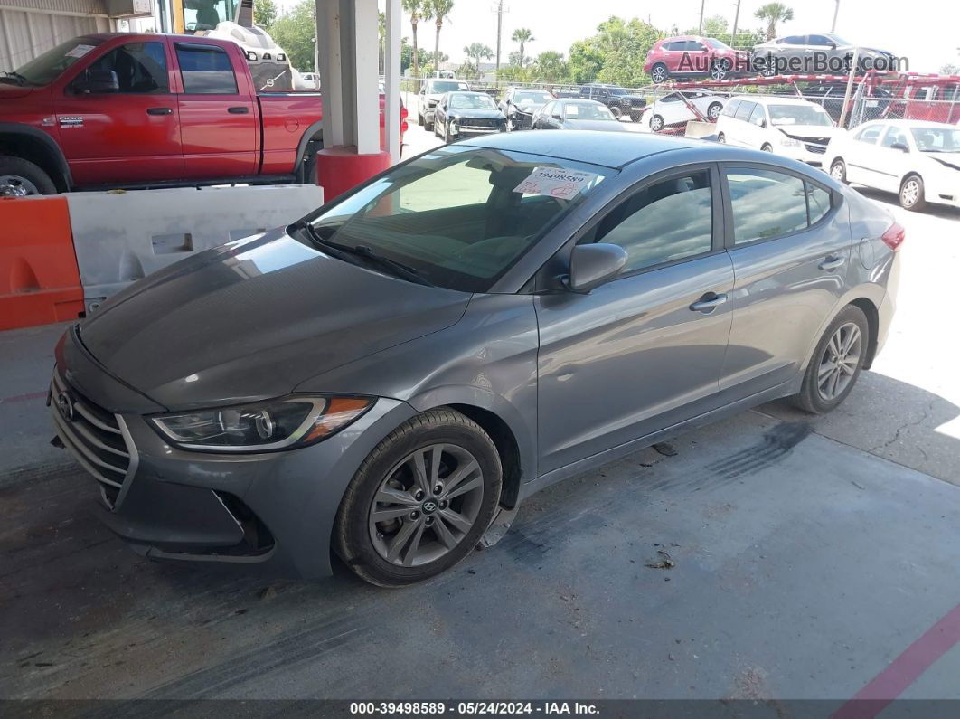 2018 Hyundai Elantra Sel Gray vin: 5NPD84LF8JH330961