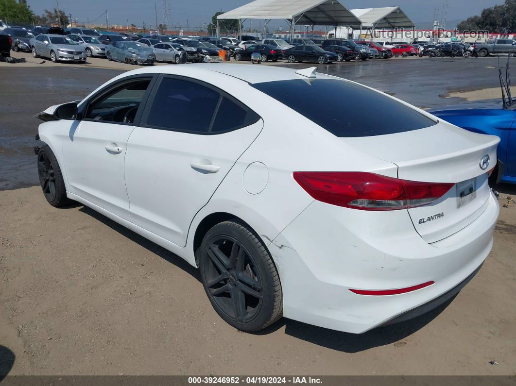 2018 Hyundai Elantra Sel White vin: 5NPD84LF8JH347291