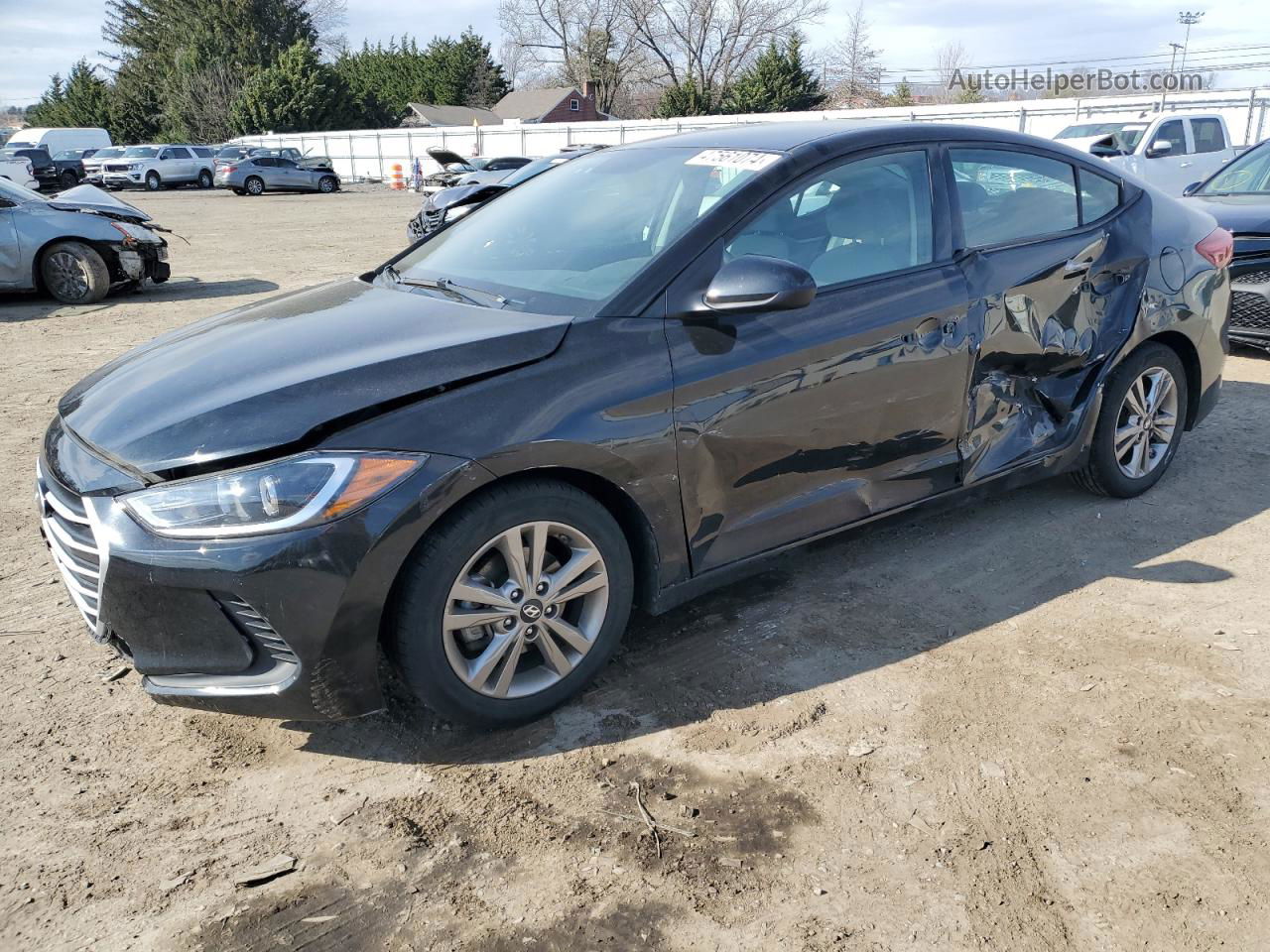 2018 Hyundai Elantra Sel Black vin: 5NPD84LF8JH362728