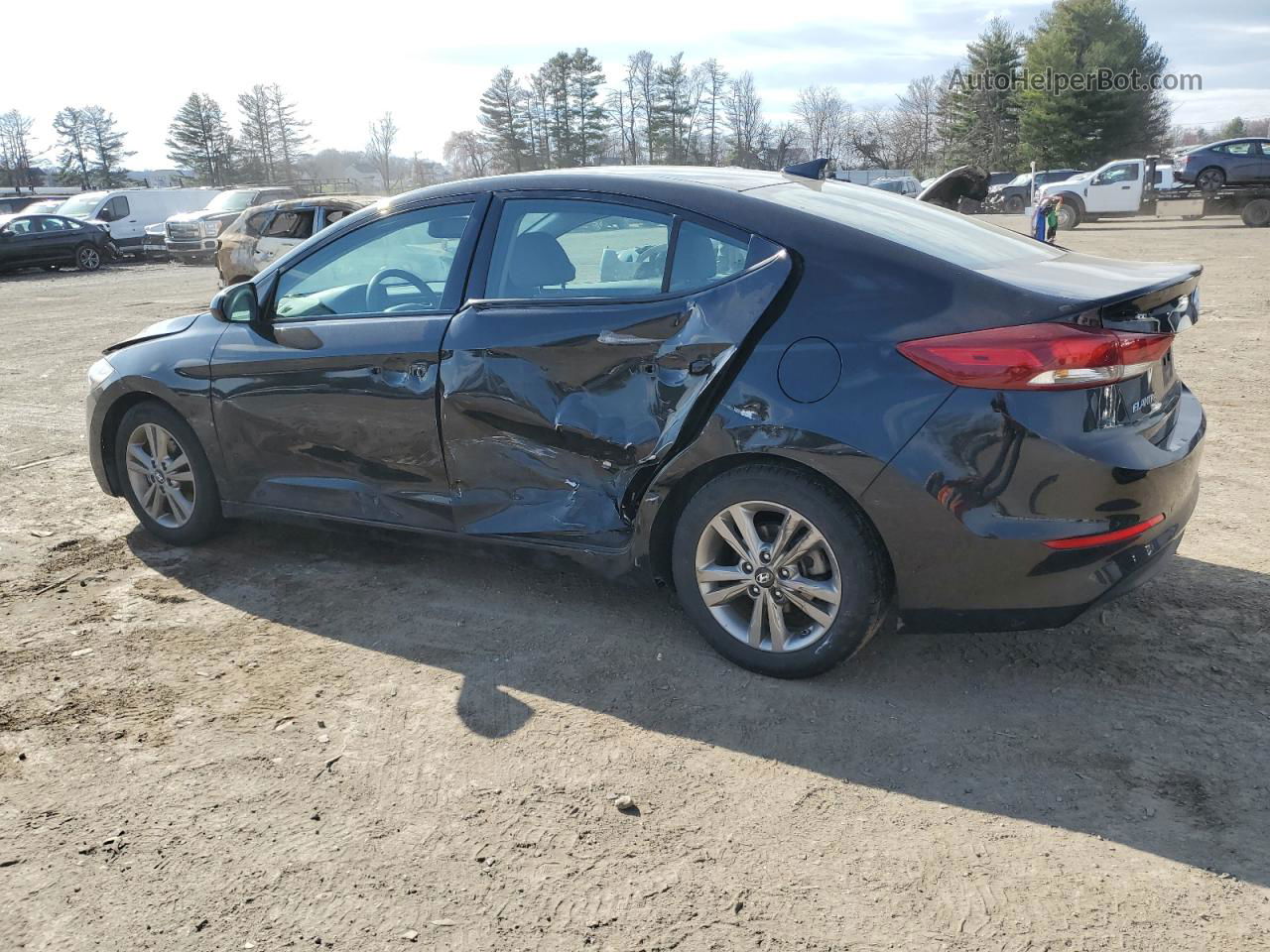 2018 Hyundai Elantra Sel Black vin: 5NPD84LF8JH362728