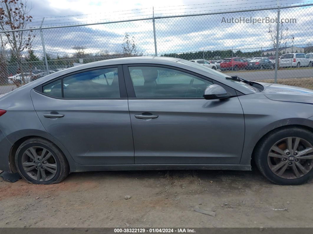 2018 Hyundai Elantra Sel Gray vin: 5NPD84LF8JH379867