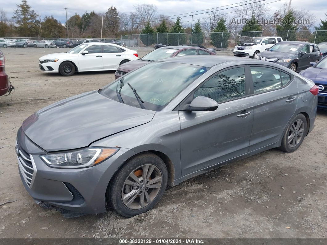 2018 Hyundai Elantra Sel Gray vin: 5NPD84LF8JH379867