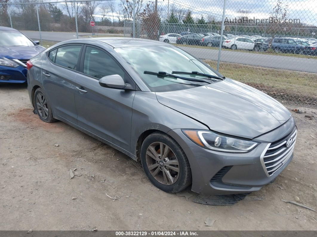 2018 Hyundai Elantra Sel Gray vin: 5NPD84LF8JH379867