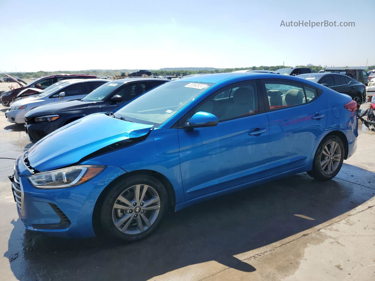 2018 Hyundai Elantra Sel Синий vin: 5NPD84LF8JH382025