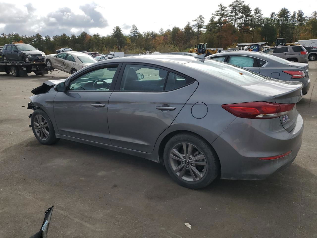 2018 Hyundai Elantra Sel Gray vin: 5NPD84LF8JH384485