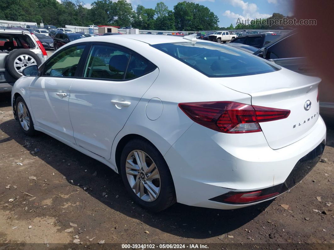 2019 Hyundai Elantra Sel White vin: 5NPD84LF8KH404297