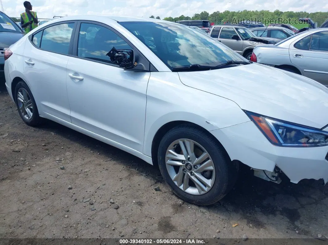 2019 Hyundai Elantra Sel White vin: 5NPD84LF8KH404297