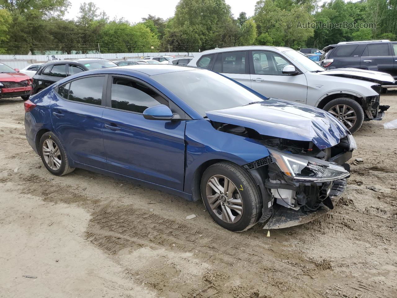 2019 Hyundai Elantra Sel Blue vin: 5NPD84LF8KH409600