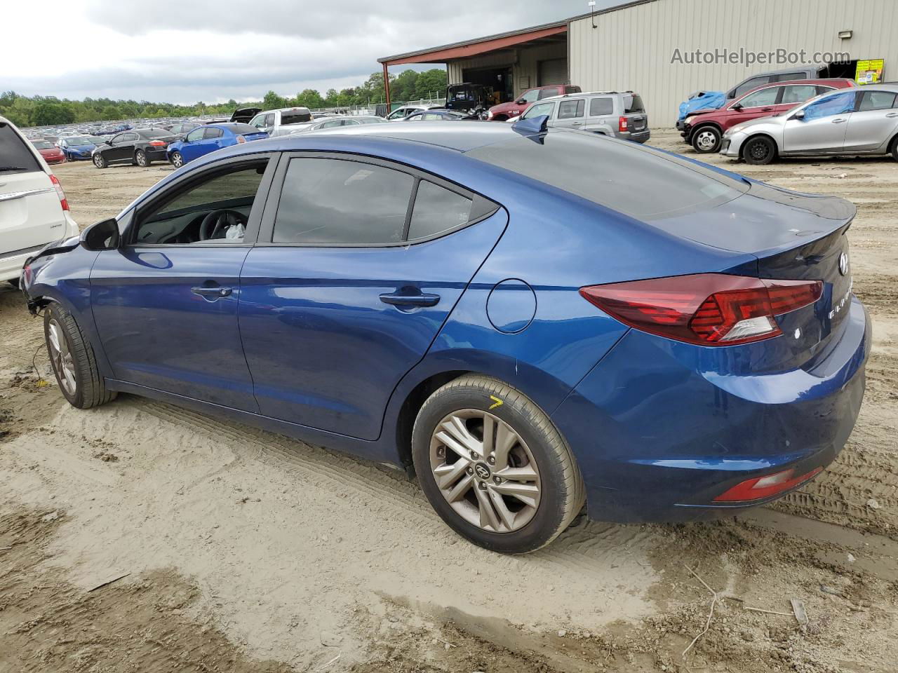 2019 Hyundai Elantra Sel Синий vin: 5NPD84LF8KH409600