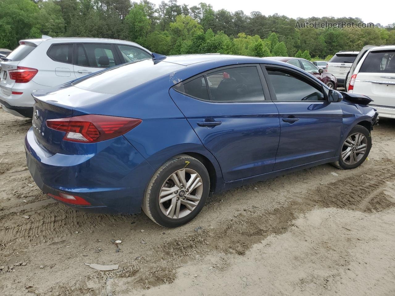 2019 Hyundai Elantra Sel Синий vin: 5NPD84LF8KH409600