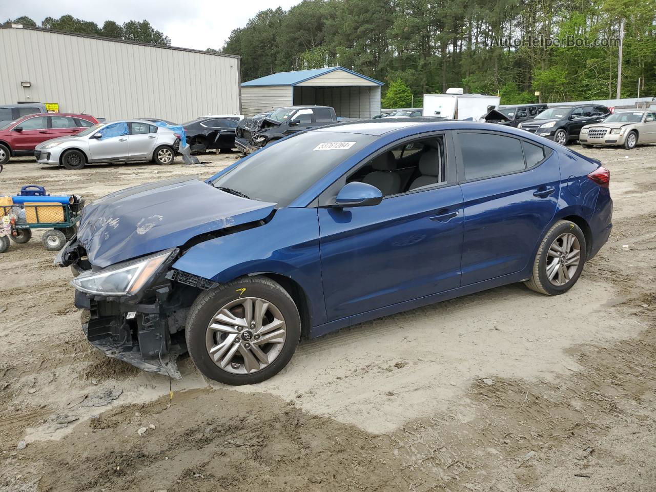 2019 Hyundai Elantra Sel Blue vin: 5NPD84LF8KH409600