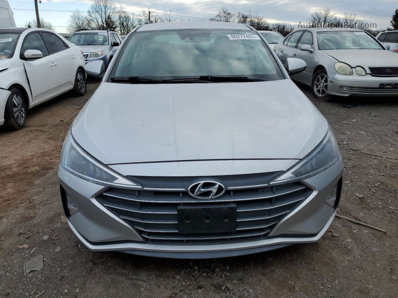 2019 Hyundai Elantra Sel Серебряный vin: 5NPD84LF8KH421343