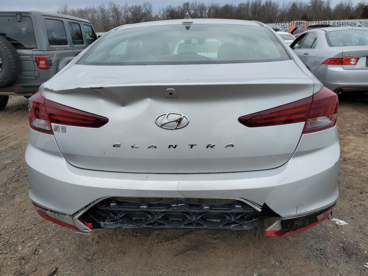 2019 Hyundai Elantra Sel Серебряный vin: 5NPD84LF8KH421343