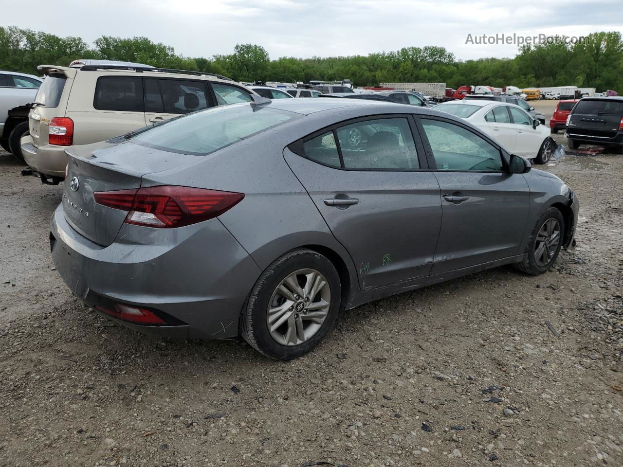 2019 Hyundai Elantra Sel Gray vin: 5NPD84LF8KH422878