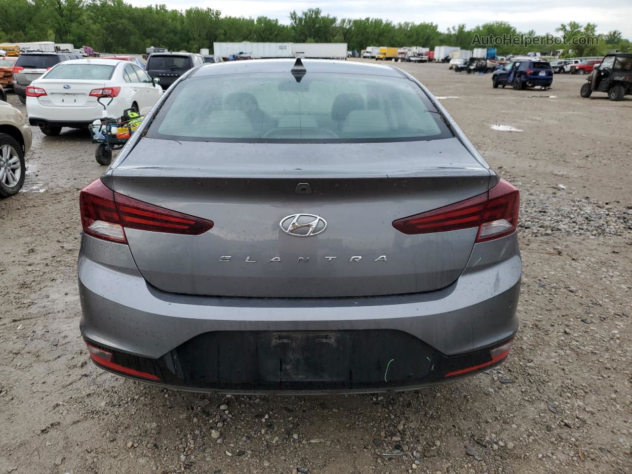 2019 Hyundai Elantra Sel Gray vin: 5NPD84LF8KH422878