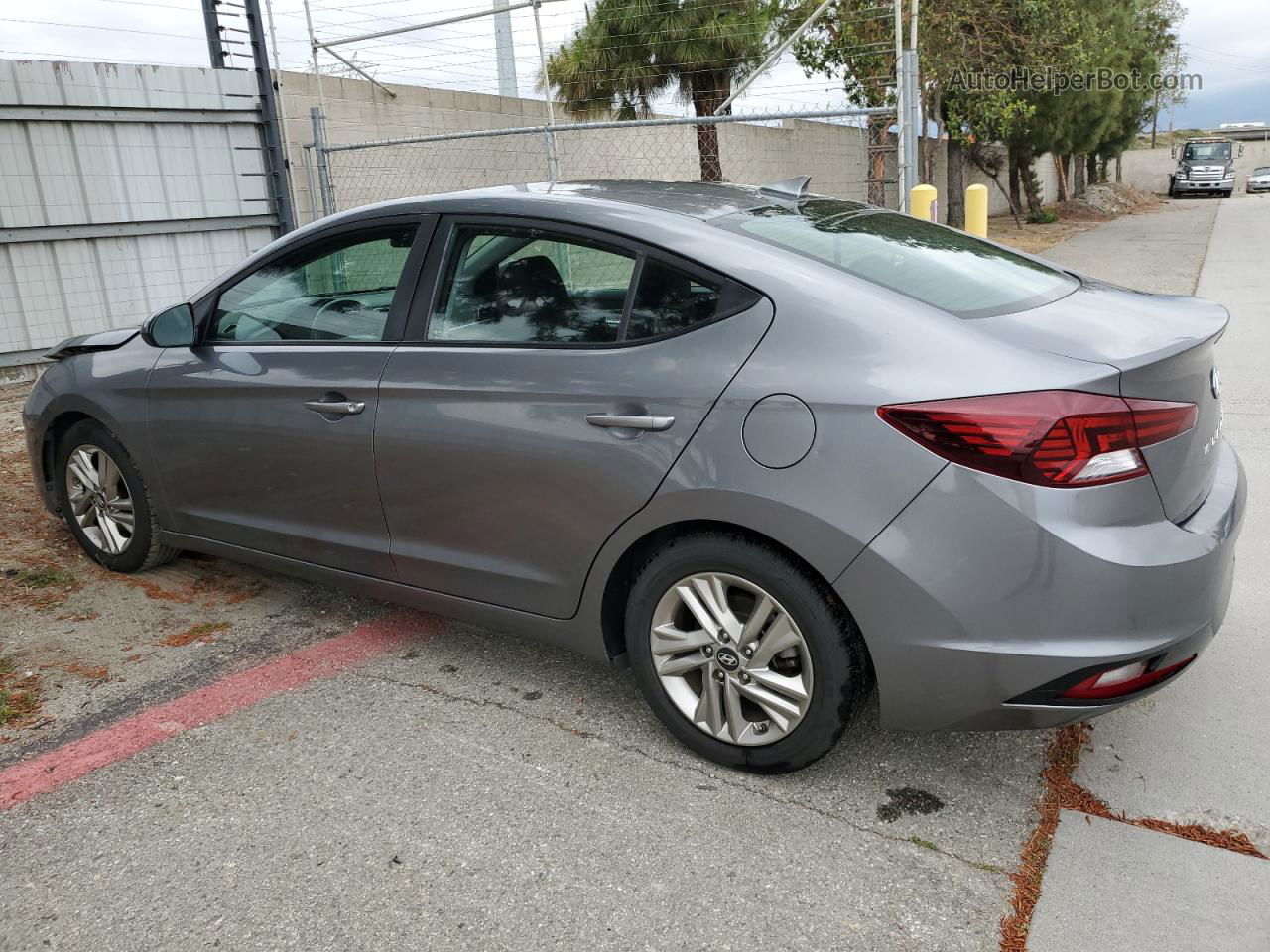 2019 Hyundai Elantra Sel Gray vin: 5NPD84LF8KH423674