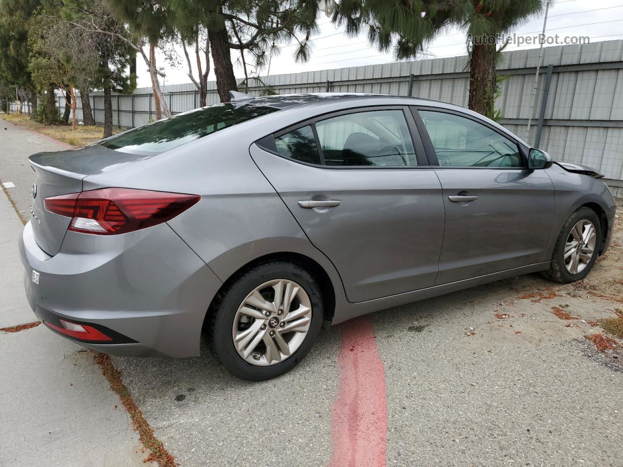 2019 Hyundai Elantra Sel Gray vin: 5NPD84LF8KH423674