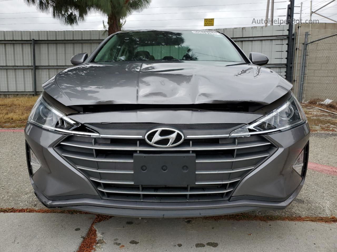 2019 Hyundai Elantra Sel Gray vin: 5NPD84LF8KH423674