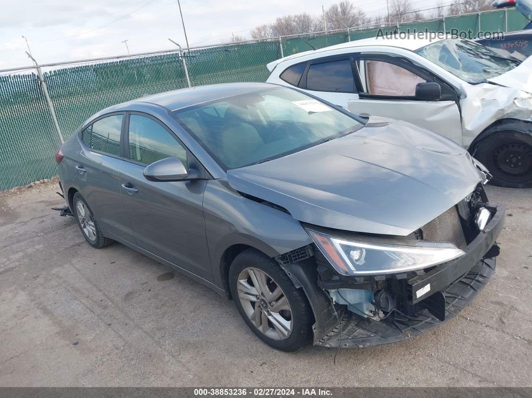 2019 Hyundai Elantra Sel Gray vin: 5NPD84LF8KH427546