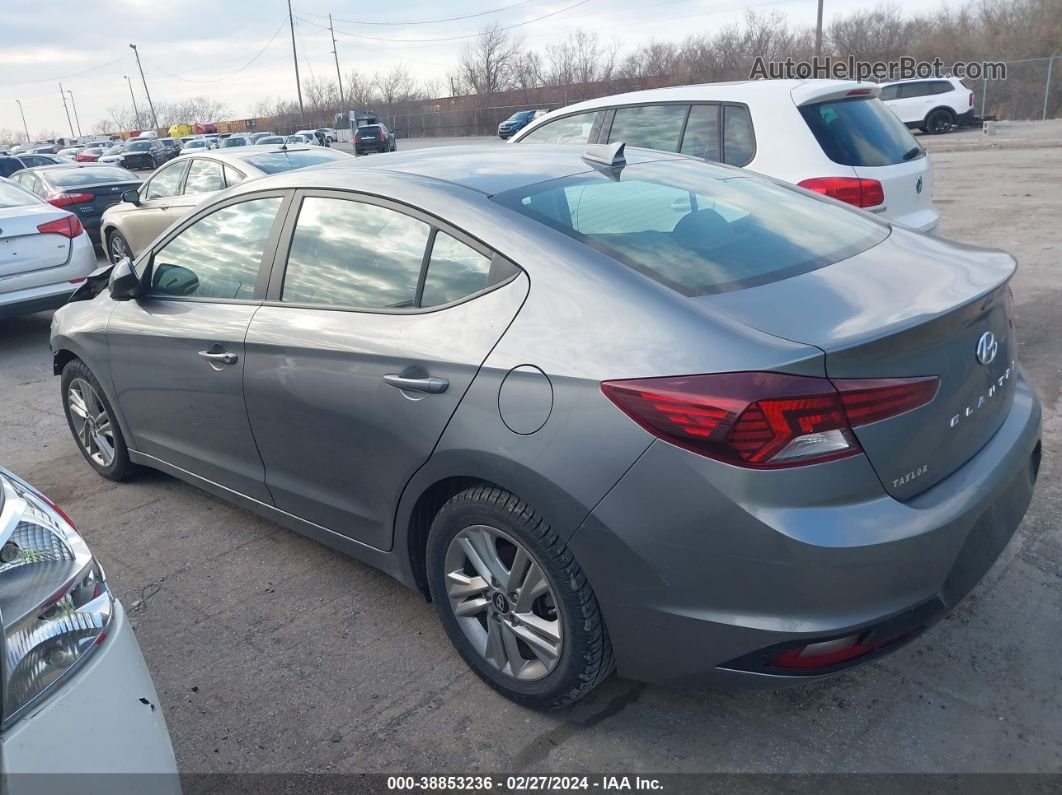 2019 Hyundai Elantra Sel Gray vin: 5NPD84LF8KH427546