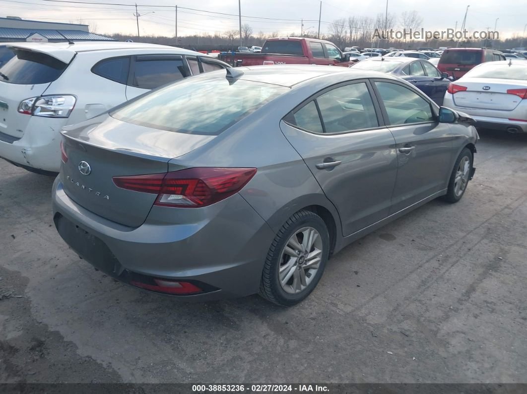 2019 Hyundai Elantra Sel Gray vin: 5NPD84LF8KH427546