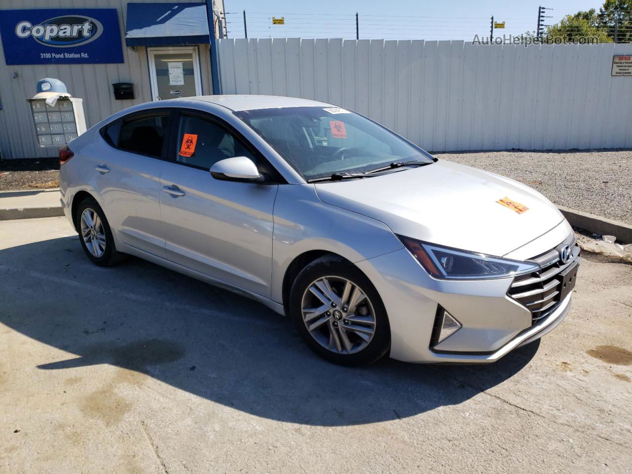 2019 Hyundai Elantra Sel Silver vin: 5NPD84LF8KH427725