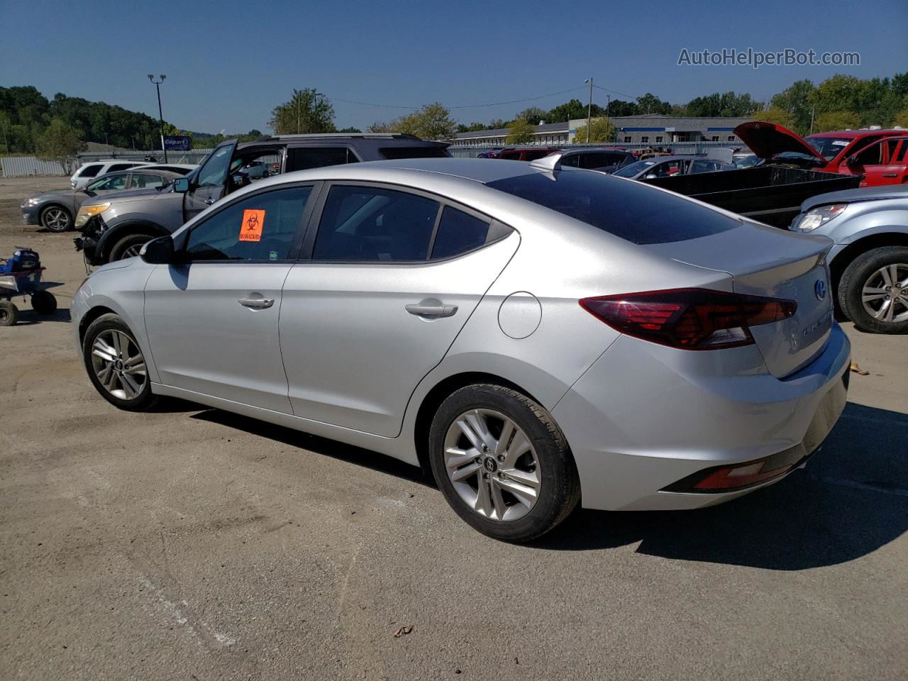 2019 Hyundai Elantra Sel Silver vin: 5NPD84LF8KH427725