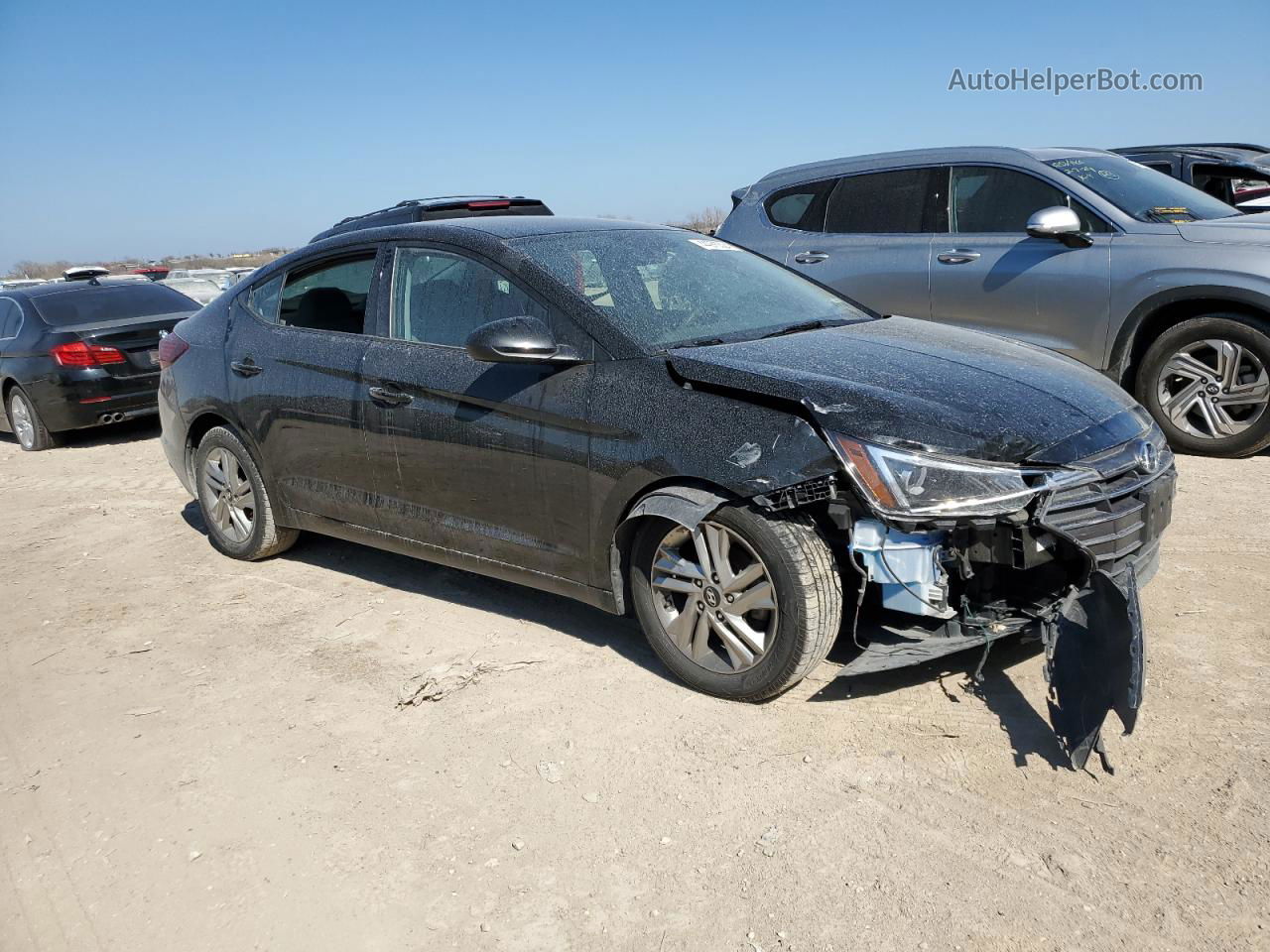 2019 Hyundai Elantra Sel Black vin: 5NPD84LF8KH429197