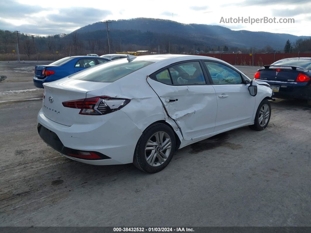 2019 Hyundai Elantra Value Edition White vin: 5NPD84LF8KH455413