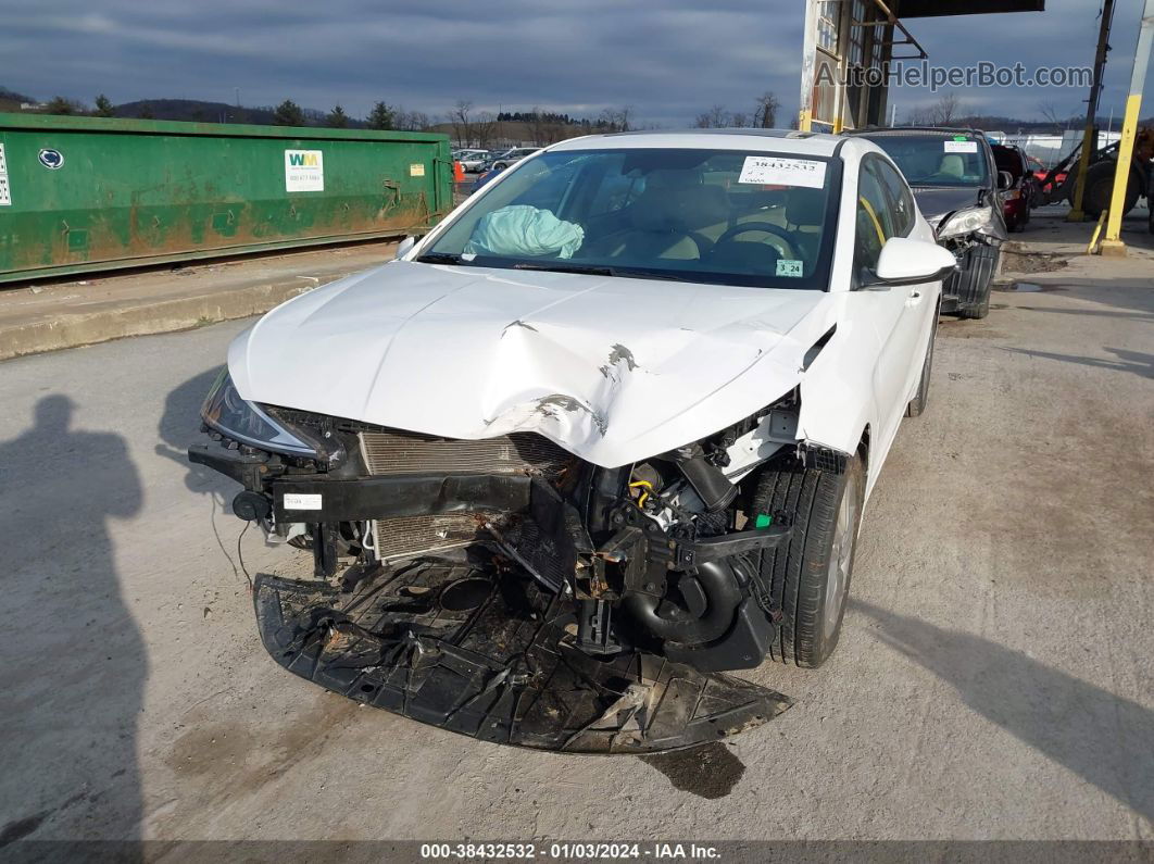 2019 Hyundai Elantra Value Edition White vin: 5NPD84LF8KH455413