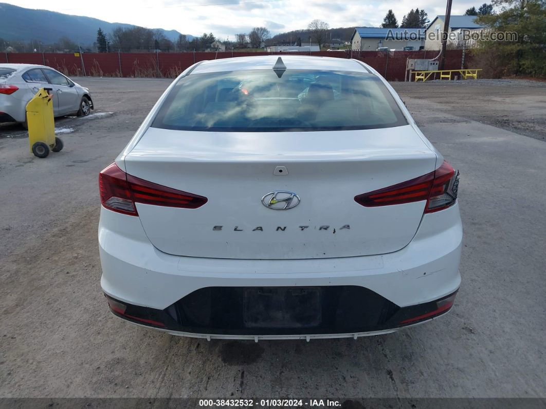 2019 Hyundai Elantra Value Edition White vin: 5NPD84LF8KH455413