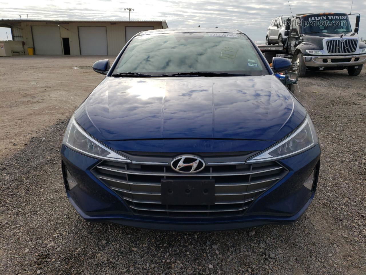 2019 Hyundai Elantra Sel Синий vin: 5NPD84LF8KH467190