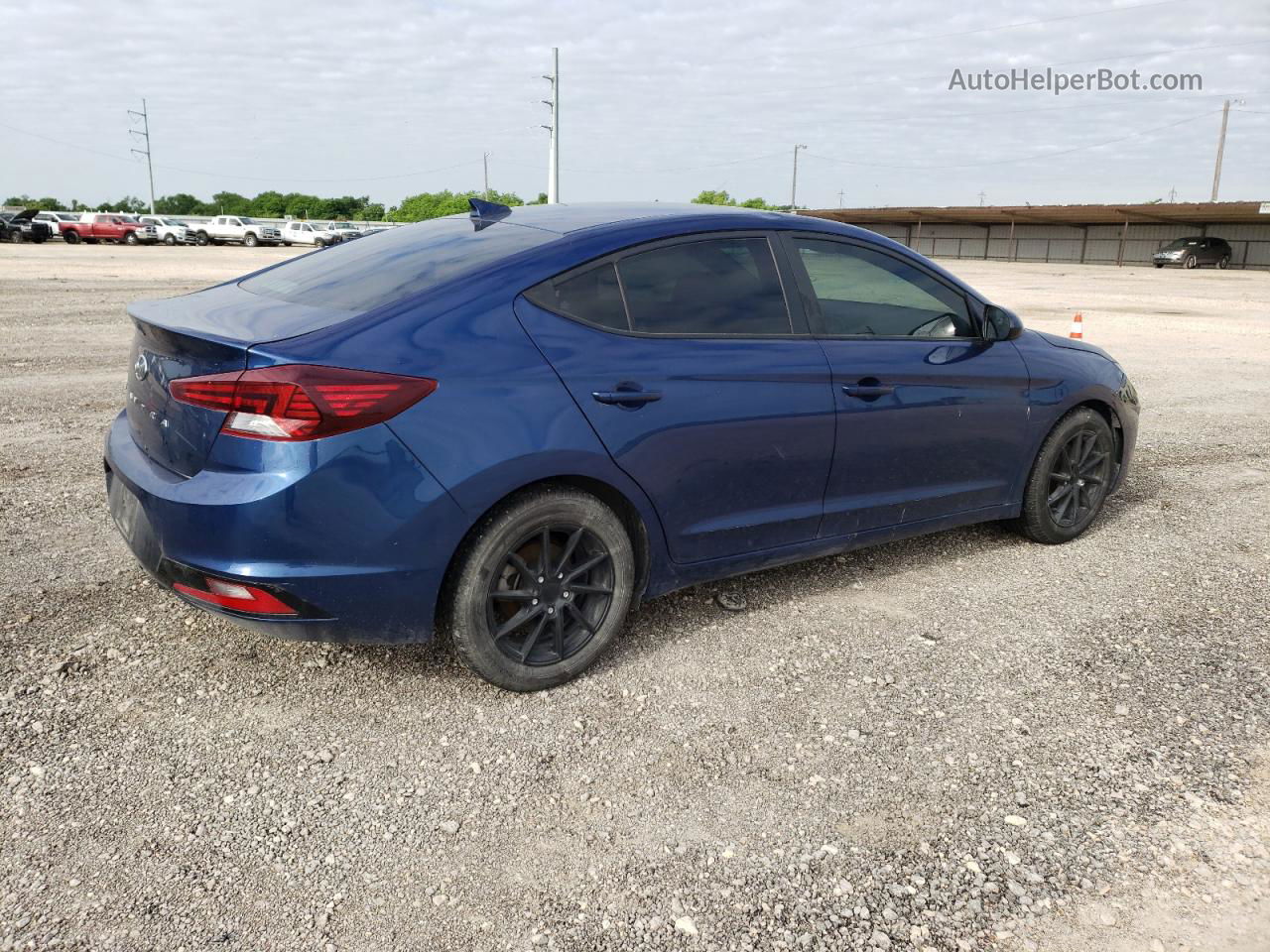 2019 Hyundai Elantra Sel Синий vin: 5NPD84LF8KH467190