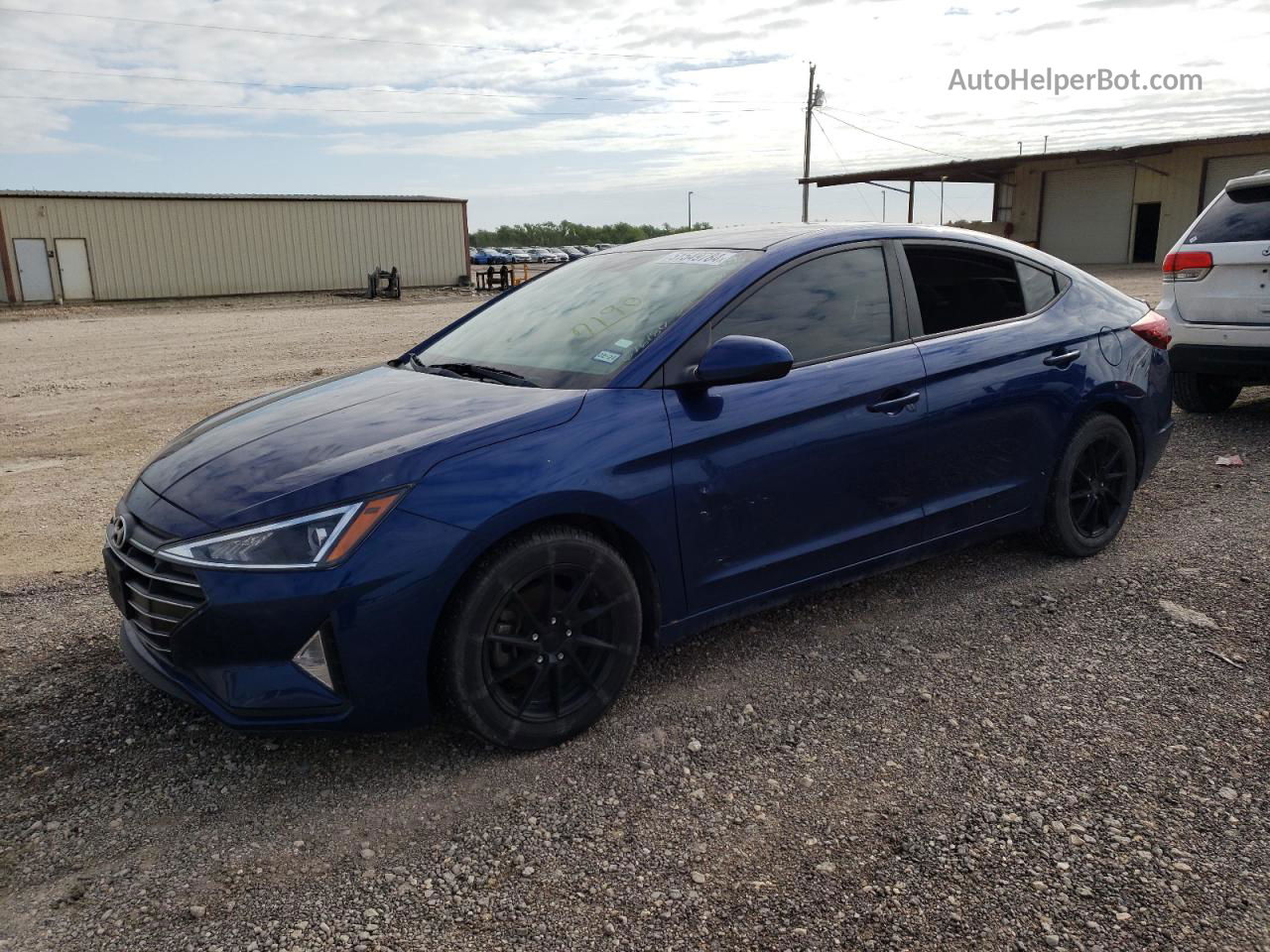 2019 Hyundai Elantra Sel Синий vin: 5NPD84LF8KH467190