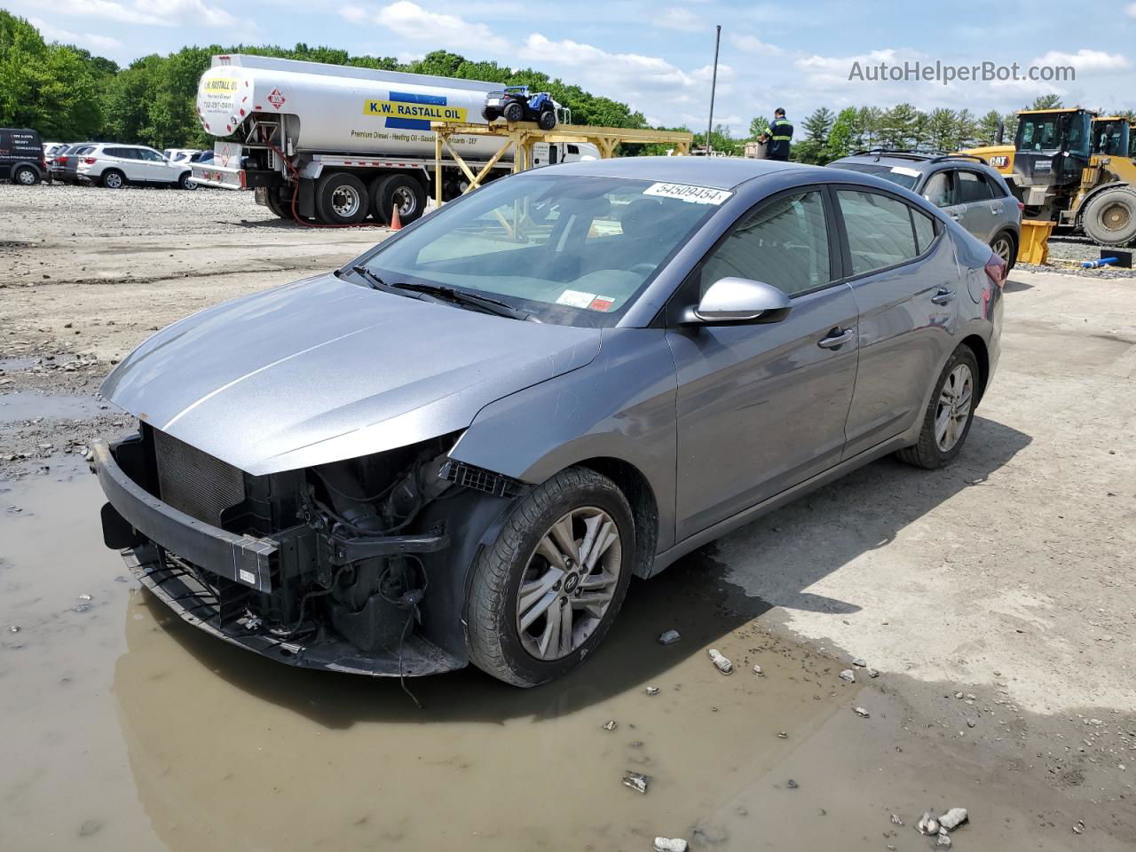 2019 Hyundai Elantra Sel Серебряный vin: KMHD84LF1KU878335