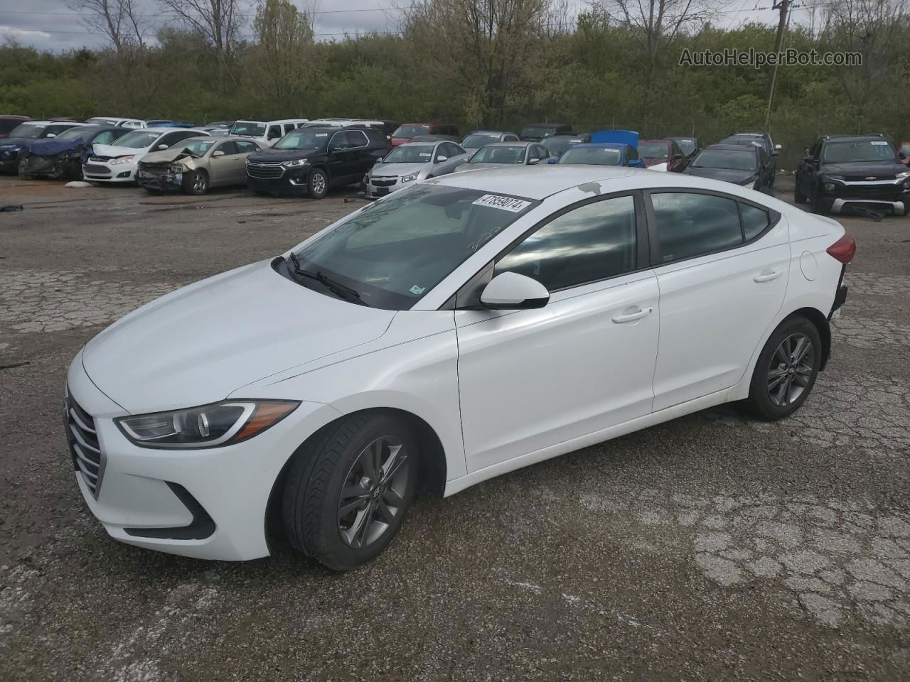 2017 Hyundai Elantra Se White vin: 5NPD84LF9HH007528