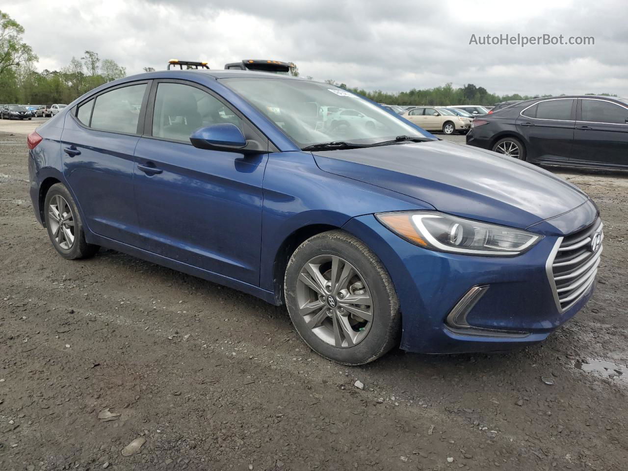 2017 Hyundai Elantra Se Синий vin: 5NPD84LF9HH022613