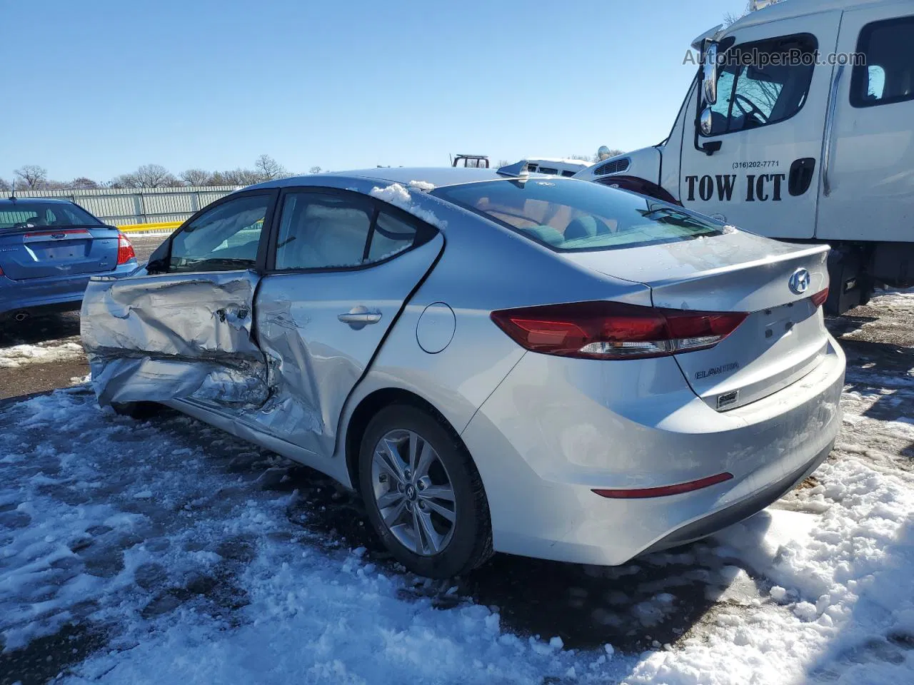 2017 Hyundai Elantra Se Silver vin: 5NPD84LF9HH033692