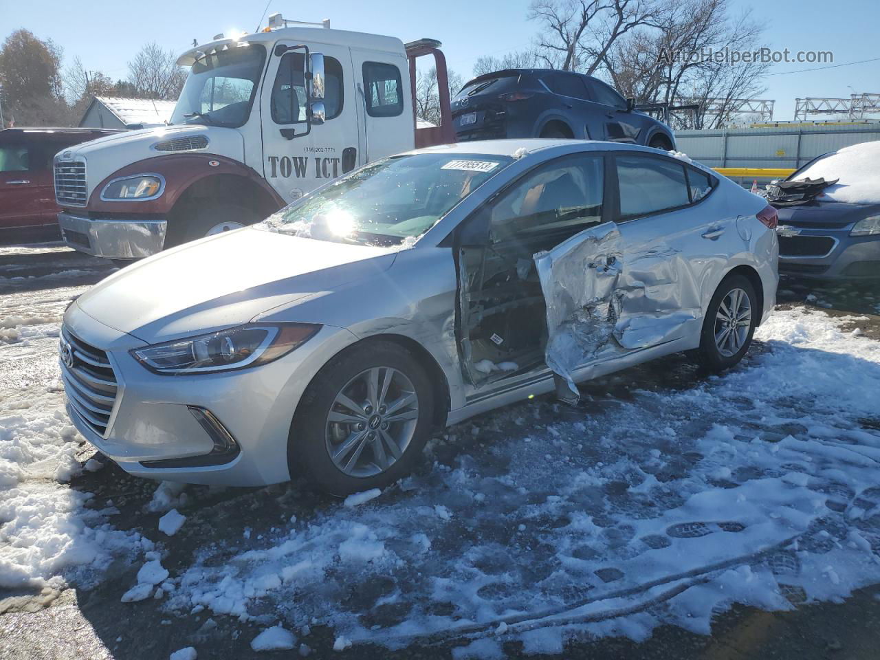 2017 Hyundai Elantra Se Silver vin: 5NPD84LF9HH033692