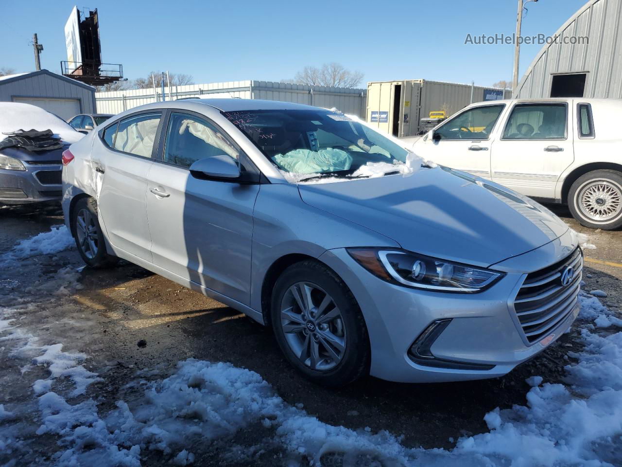 2017 Hyundai Elantra Se Silver vin: 5NPD84LF9HH033692