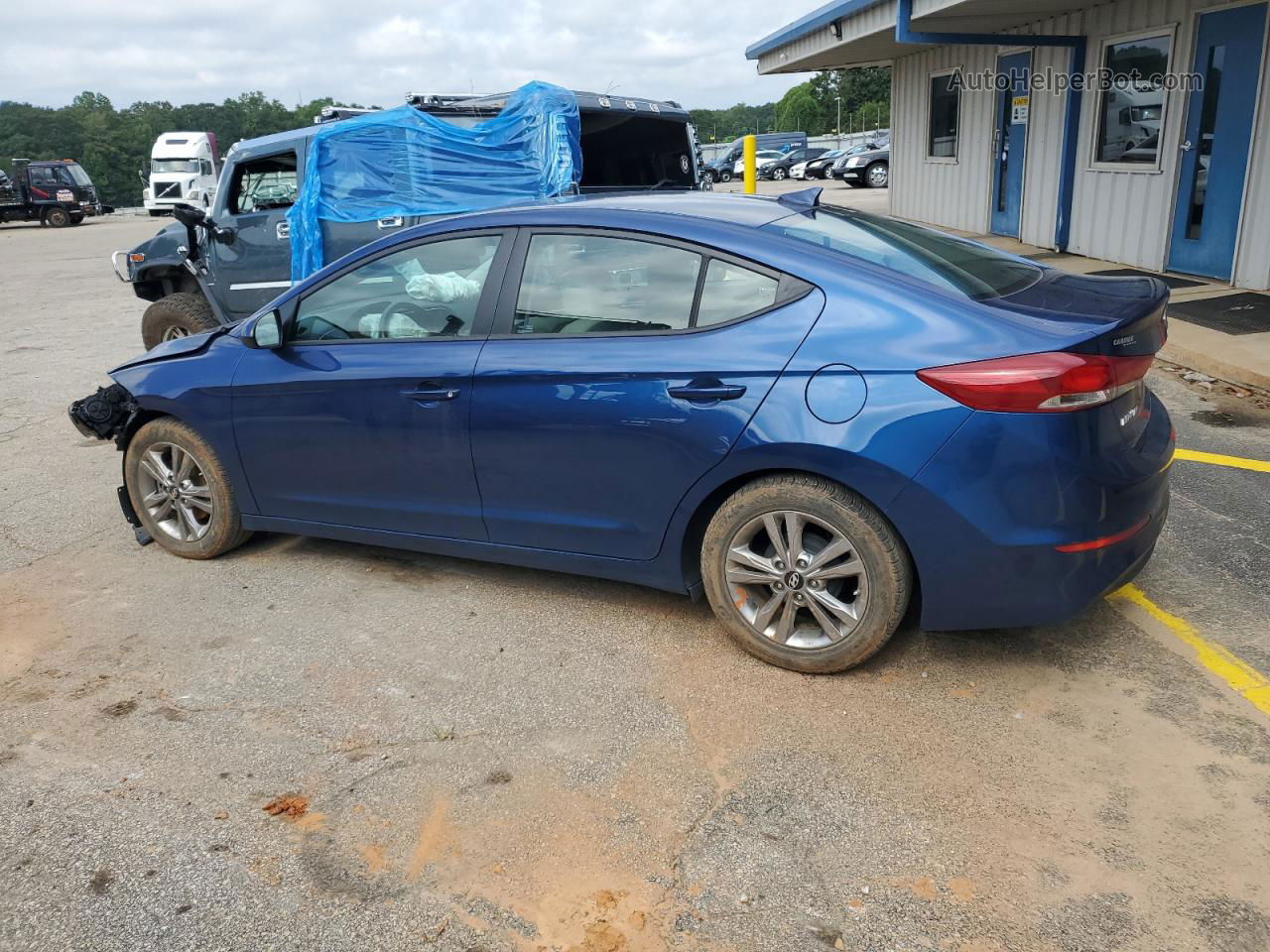 2017 Hyundai Elantra Se Синий vin: 5NPD84LF9HH054400