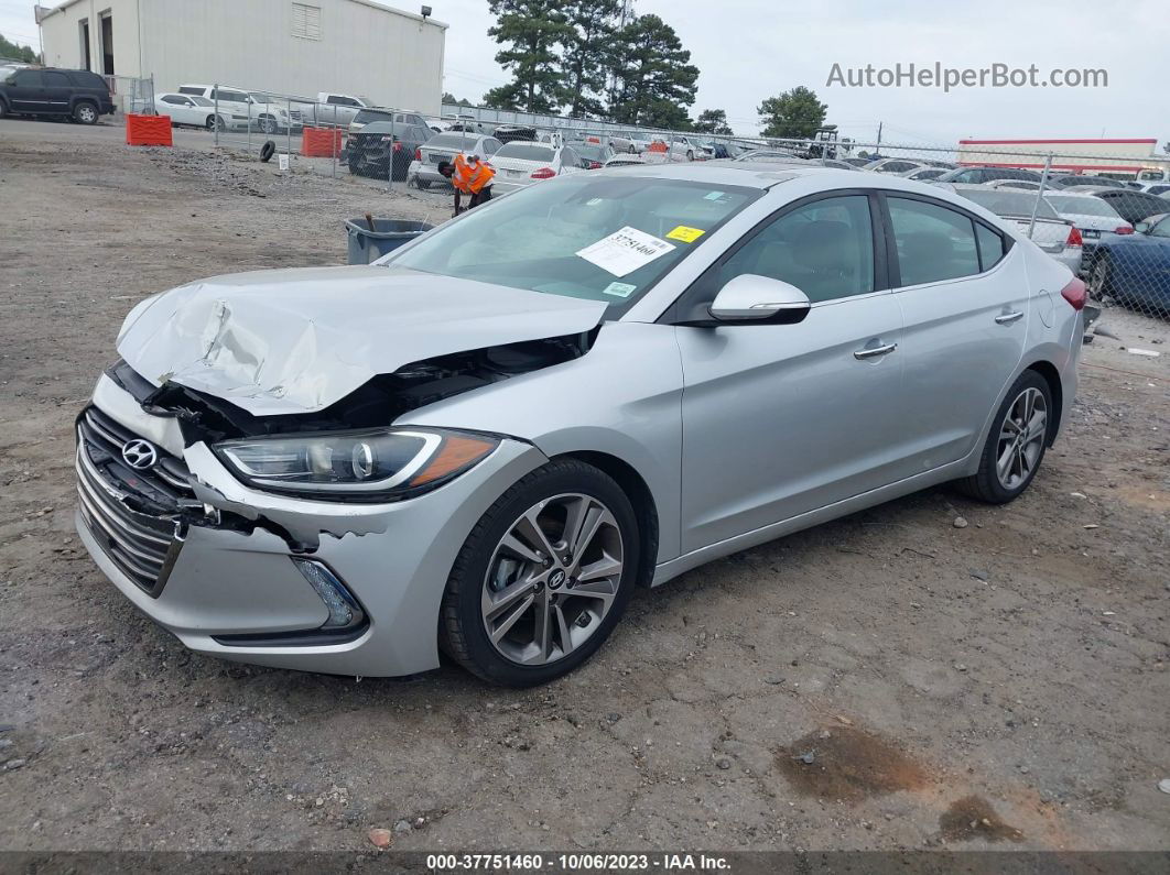 2017 Hyundai Elantra Limited Silver vin: 5NPD84LF9HH114644