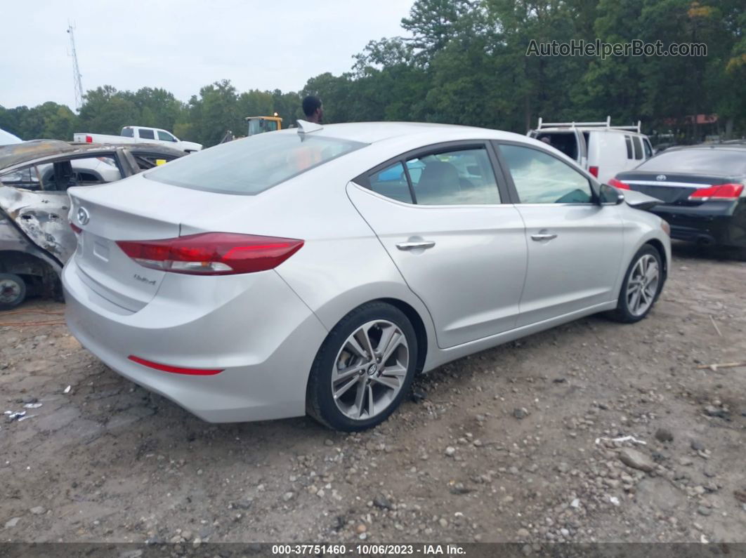 2017 Hyundai Elantra Limited Серебряный vin: 5NPD84LF9HH114644