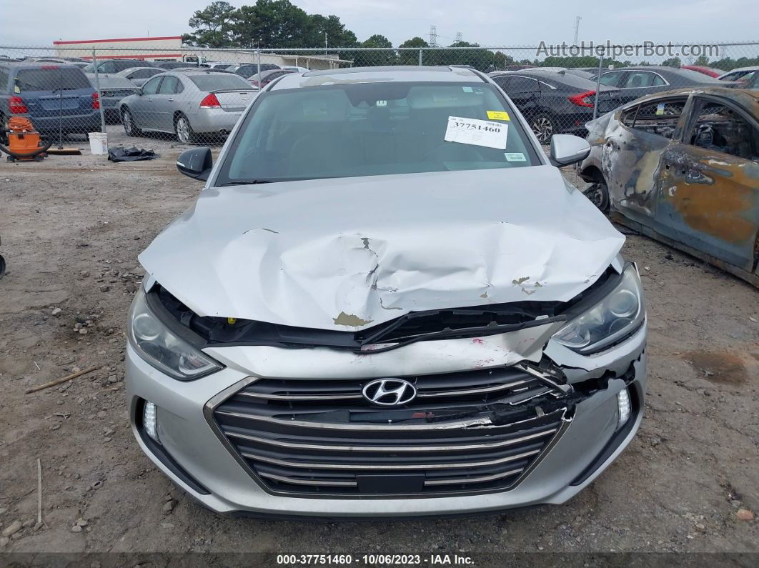 2017 Hyundai Elantra Limited Silver vin: 5NPD84LF9HH114644