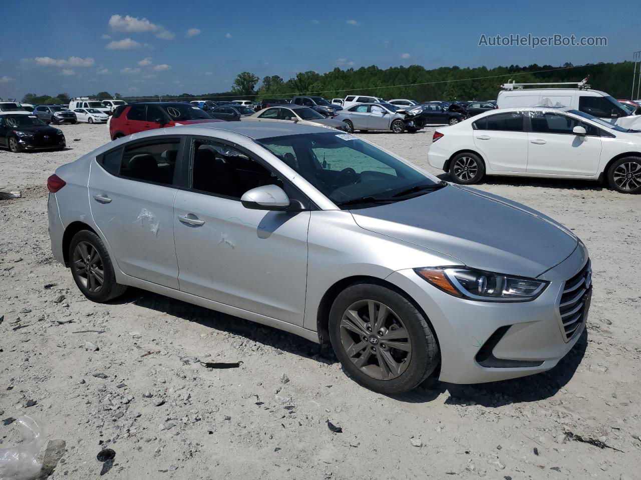 2017 Hyundai Elantra Se Silver vin: 5NPD84LF9HH121089