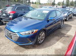 2017 Hyundai Elantra Limited Blue vin: 5NPD84LF9HH128737